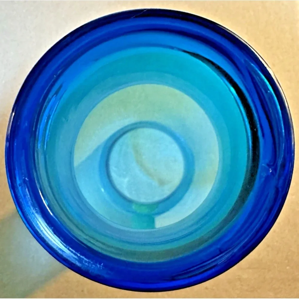 Royal Leerdam Williamsburg Blue Glass‎ Lamp/Lantern Globe